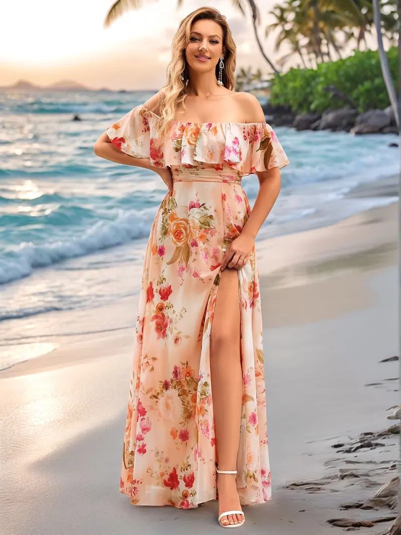 colysmo beige dress BEIGE FLOWER BEADED MAXI DRESS | CULT MIA main image 0