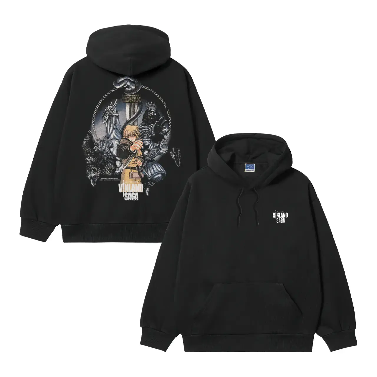 Men’s Fan‑Inspired Vintage Warrior Graphic Pullover Hoodie, Heavyweight Cotton‑Blend Long‑Sleeve Hooded Sweatshirt, Casual Biker‑Style Black Slogan Streetwear Mens Top, Retro Anime Fan‑Designed Apparel