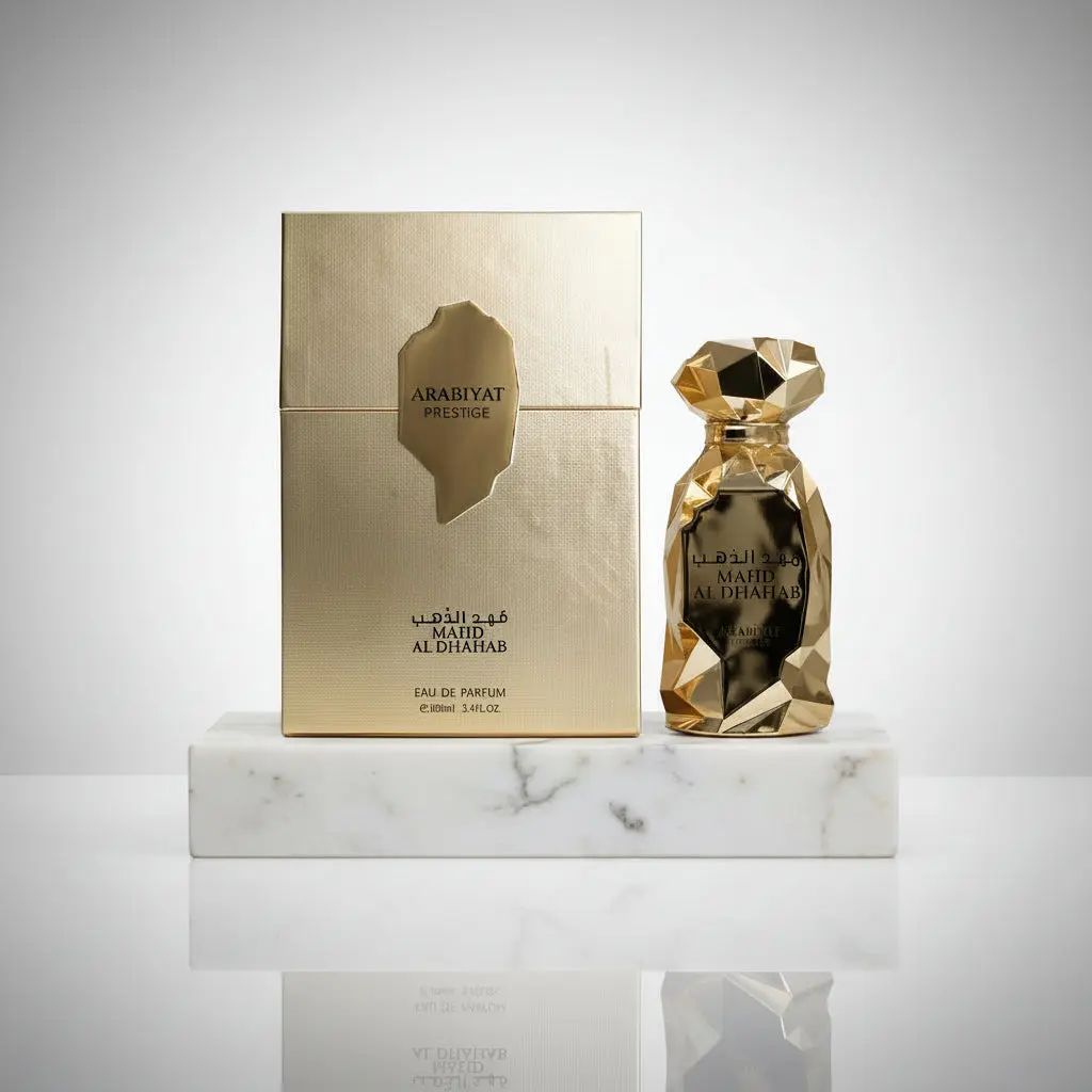 Arabiyat Mahd Al Dhahab Eau de Parfum, an Amber Vanilla Fragrance with Gourmand Notes of Red Fruits and Citrus, Unisex Arabian Perfume Spray, 3.4 fl oz, Gourmand Vanilla, Vanilla Scents