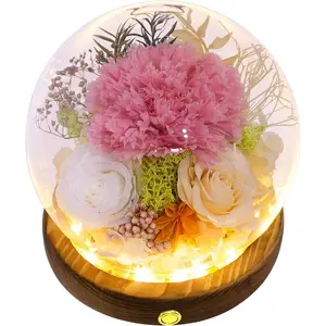 Long-Lasting Real Flowers Arrangement Pink Carnation White and Yellow Roses for Indoor Decoration Floral Gift for All Occasions