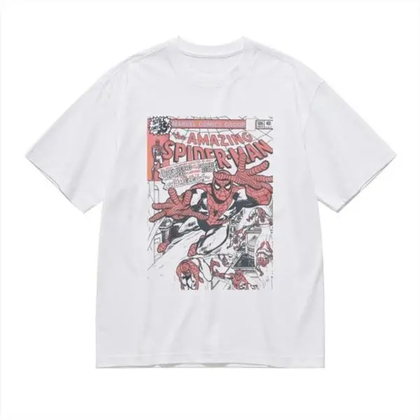 Marvel Spider-Man Graphic Short Sleeve T-Shirt, Soft Cotton Casual Anime Print Tee, Unisex For Teens, Streetwear Style