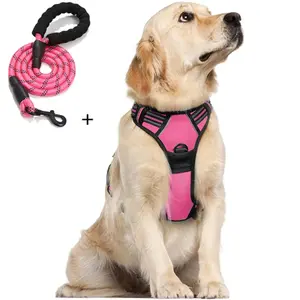New Adjustable Reflective Safety Harness Dog Chest Collar for Outdoor Sport Training, Secure Pull Vest for Pets