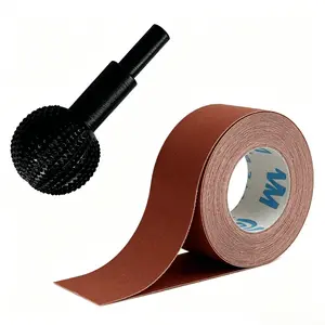 Woodworking Sanding Tool Kit, Ball Bearing Rotary File + 5m Sandpaper Roll, DIY Carving Tools & Texture Finishing Accessories