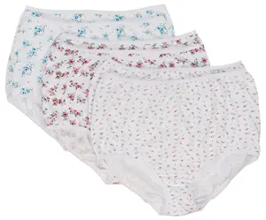 100% Cotton Full Coverage Panty Floral Print 6 Pack