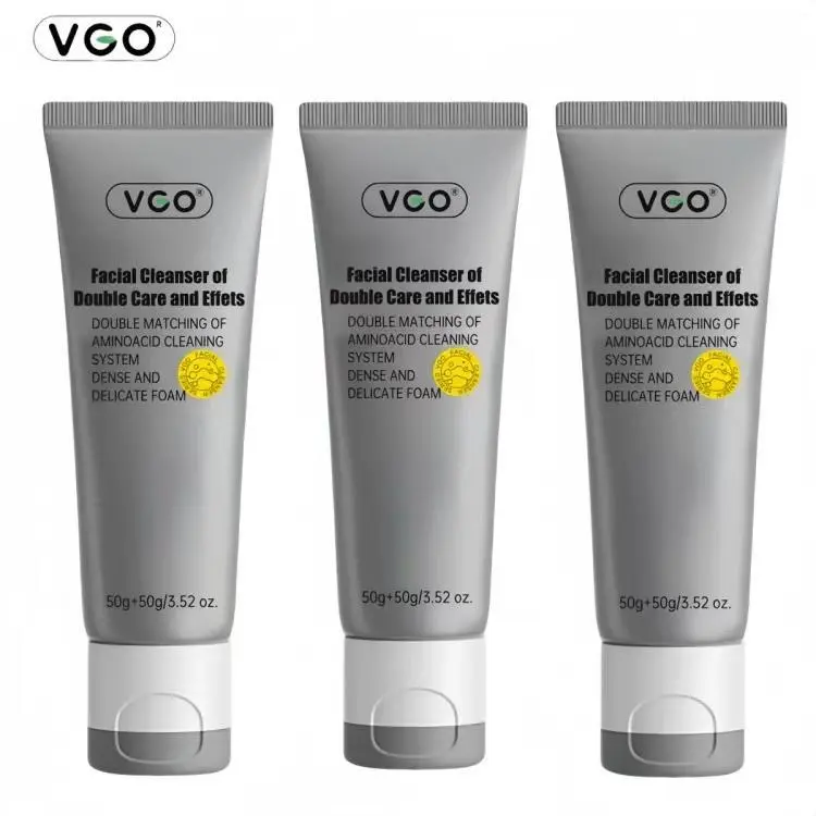 VGO Foam Mousse Facial Cleanser - 30g Double Care Formula, Oil Control, Gentle Hydrating Cleanser for All Skin Types, Ideal for Daily & Night Skincare, Clarifying Cleanser, Bubble Foam Facial Cleansers