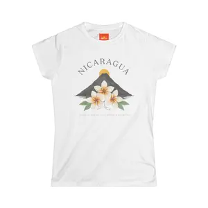 Nicaragua volcano plumeria tee | Floral Volcano Nicaragua Shirt