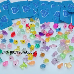 240/180/120/60pcs Creative Mini Night Glow in the Dark Animal Statues, Cute Animal Design, Resin DIY Materials, Home Decor, Decoration Items, Party Gifts, School Activities, Student and Adult Surprises