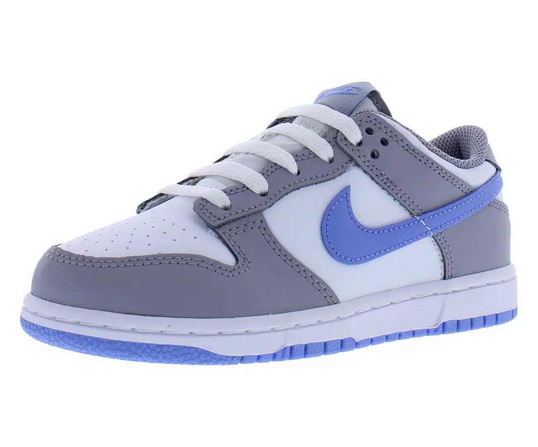 Nike Dunk Low Leather PS Boys' Low Top Sport Trainers, Casual Trendy Footwear Athletic Trainer for Kids' Sports & Outdoor Activities, Casual Trendy Trainers