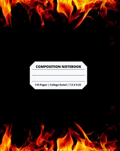 Firefighter Composition Notebook for Adults Kids Boys Girls Teens 110 Pages College Ruled 7.5 x 9.25 Lined Paper Composition Book