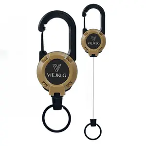 VIEJKLG 3-in-1 Retractable Carabiner Keychain with Durable Steel Wire, Compact Outdoor Multi-Tool for Hiking, Camping & Everyday Carry, 64cm Extension, Multifunctional Organizer, graduation 2026 gifts
