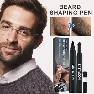 East Moon 3-in-1 Beard & Eyebrow Filler Pen Set - Brush, Filler, Liner for Men's Grooming