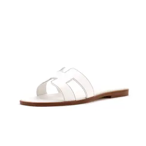 Pre-owned Hermes Women's Oran Sandals Leather by Rebag