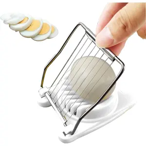 Egg Slicer for Hard Boiled Eggs,Hard Boiled Eggs with Stainless Steel Wire Soft   Tool