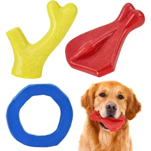 Toys for Aggressive Chewers, 3 Pack Tough Nylon  Toys, Beef Flavor  Toys, for Medium Large Dogs to Keep Them Busy