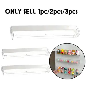 Wall-Mounted Acrylic Display Stand, Transparent Floating Rack, No Drilling, Easy Installation, Ideal for Living Room, Dorm, Toy Storage