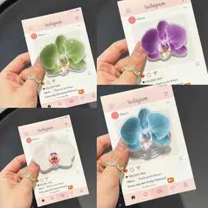 Orchid Flower MagSafe Phone Grip – Realistic Floral Magnetic Pop Socket, Aesthetic Phone Grip Stand, Gift for Her