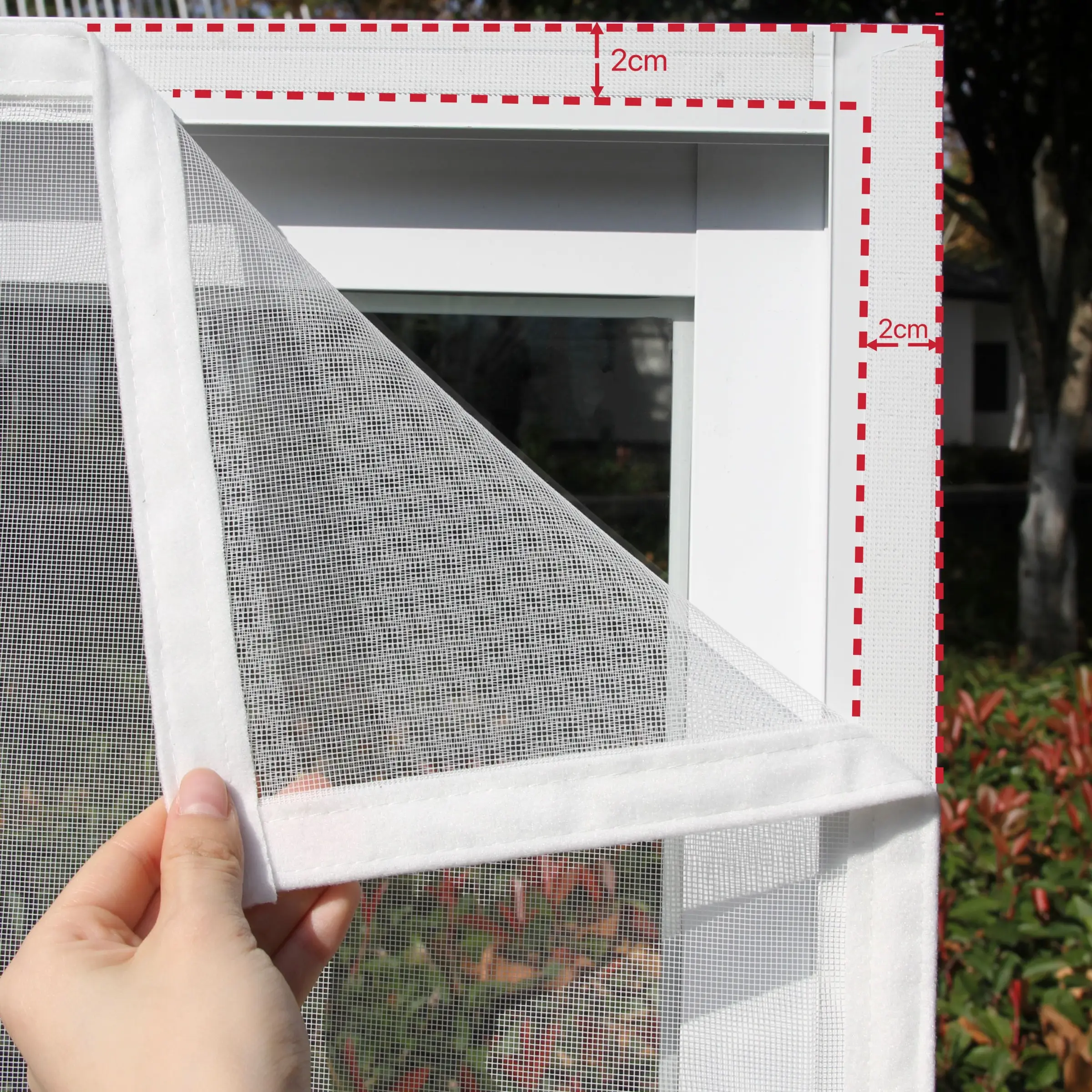 1 PC No-Drill Adhesive Window Screen Net, Insect Proof Invisible Mesh, Easy Installation, Suitable for Home Bedroom Kitchen, Window Mounted
