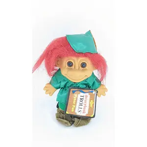 Generic Troll Doll Peter Pan Red Hair Vintage Retro 5 inch Gift, Pink