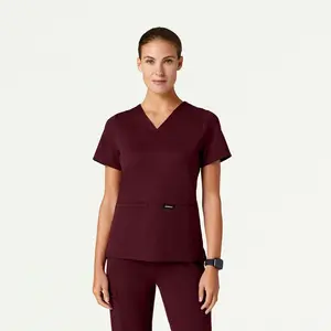 Cesi Slim UltraSOFT Scrub Top, Soft Knit 4-Way Stretch Fabric, Moisture-Wicking, Wrinkle & Fade Resistant, Comfortable Medical Wear Workwear Fit