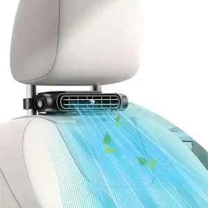 Car Seat Fan USB Plug in Dual Turbo High Wind Power Car Interior Rear Pillow Car Fan with Independent Switch & Adjustable Air Outlet for Personalized Comfort,summervibes
