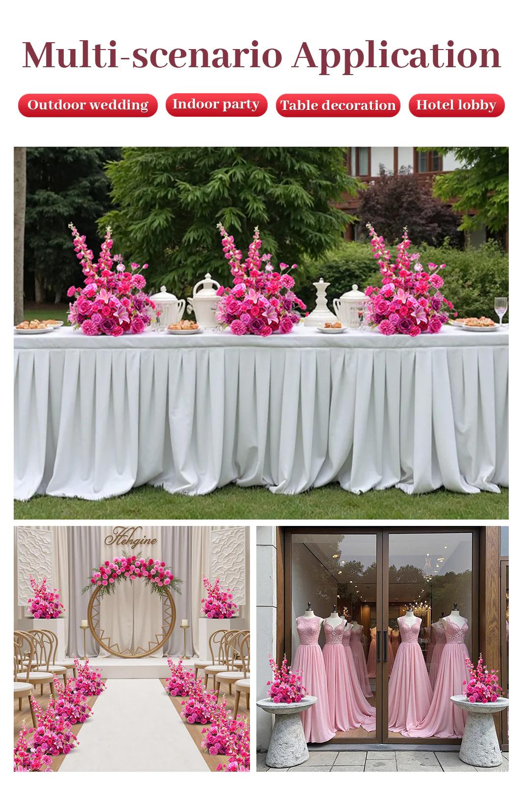 A8971 2pcs Hot Pink Floor Flower Table Centerpieces Wedding Event Supplies