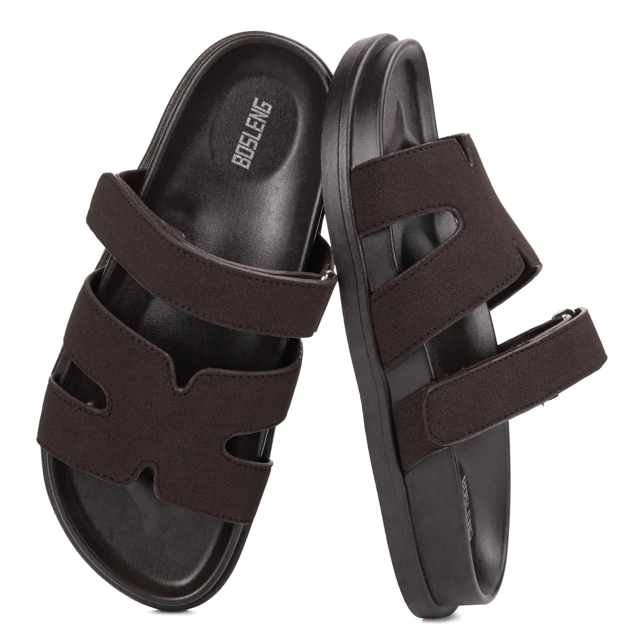 Women's Cutout Two Band Platform Slide Sandals Soft Padded Insole Outdoor Beach Daily Flat Slippers