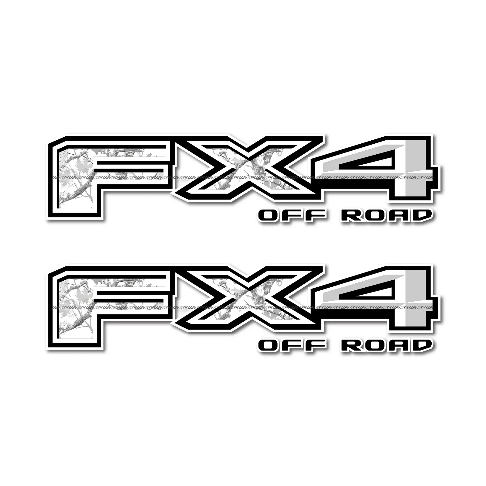 FX4 Off Road Decal Replacement Sticker F 150 Bedside New Model / Snow Camo