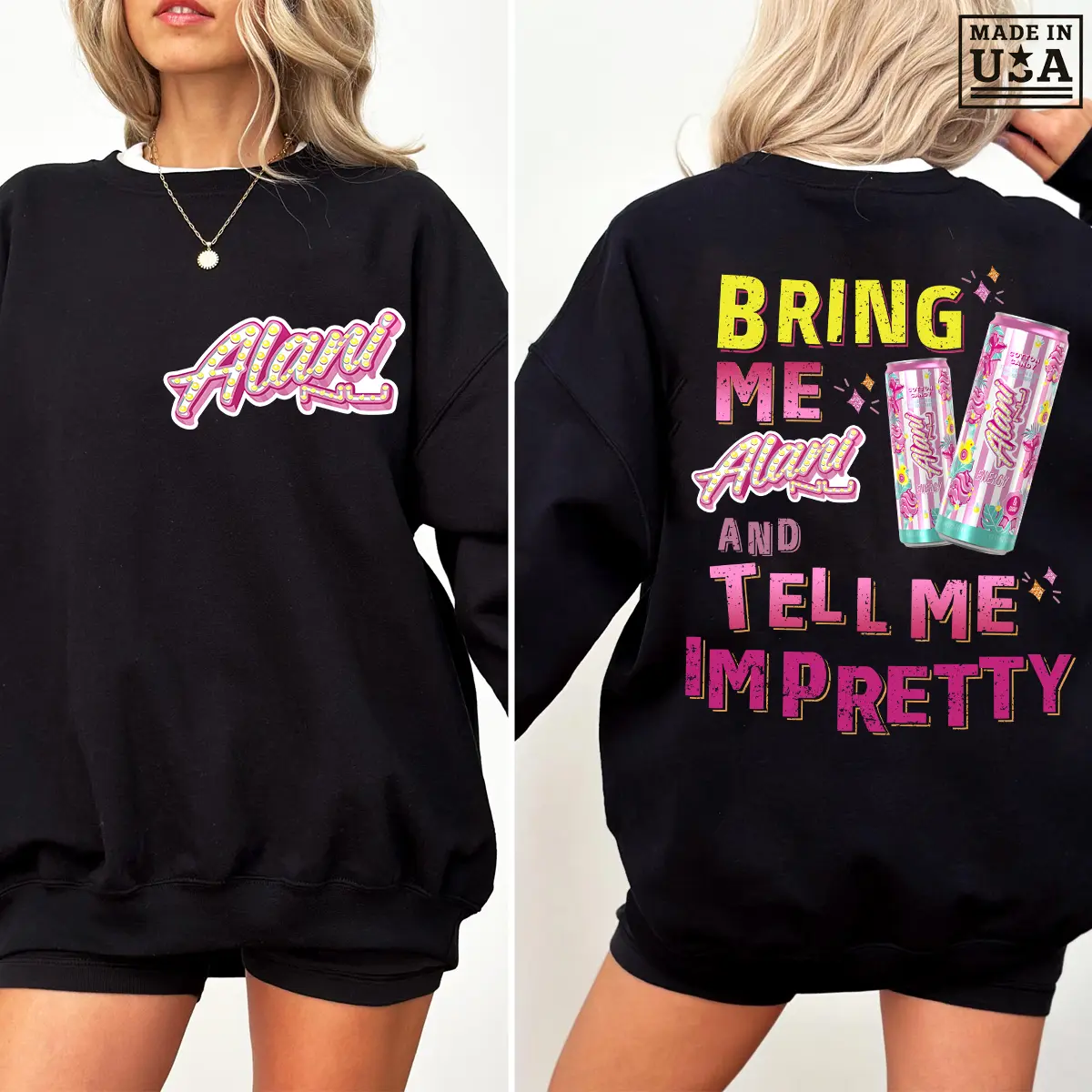 Made in USA | Bring Me Alani Nu Cotton Candy Graphic Sweatshirt – Trendy Fall Pullover