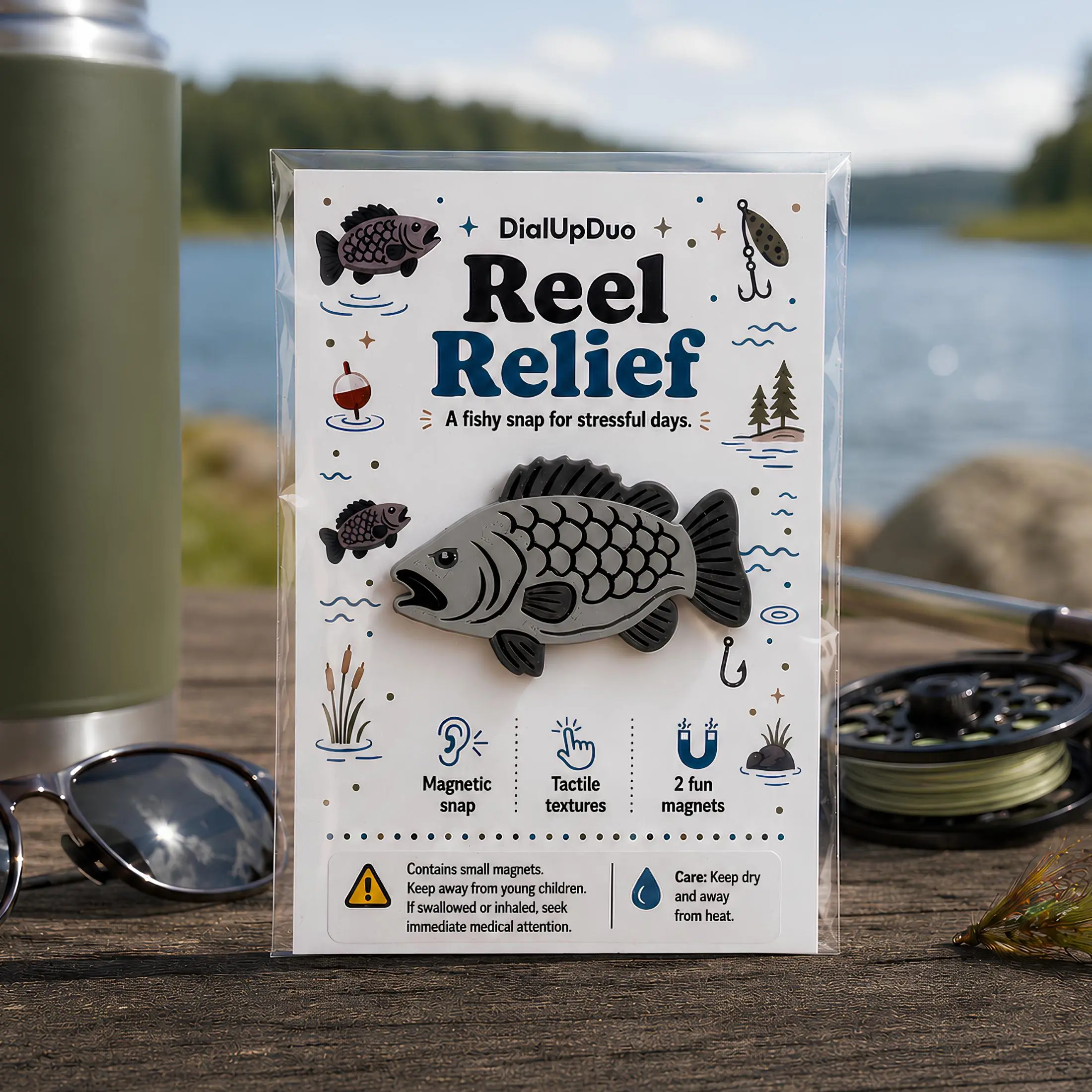Reel Relief Fish Fidget | Magnetic Fishing Stress Relief Gift