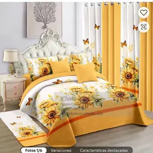 12 PCS Bedding Sets with Sunflower and Butterfly Design for a Cozy Bedroom Experience