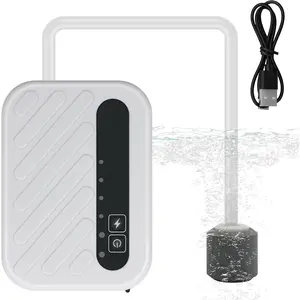 Small Rechargeable Bait Bucket Aerator, Rechargeable Aerator for Fishing,Adjustable 3 Speed 13GPH-32GPH Minnow Bucket Aerator,Intermittent Mode,Quiet Voice, Suitable for Fishing Enthusiasts