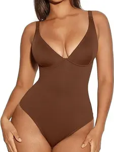 FeelinGirl Womenswear Bodysuit Nylon Comfort Jumpsuit Thong Basic Fabric dealsforyoudays