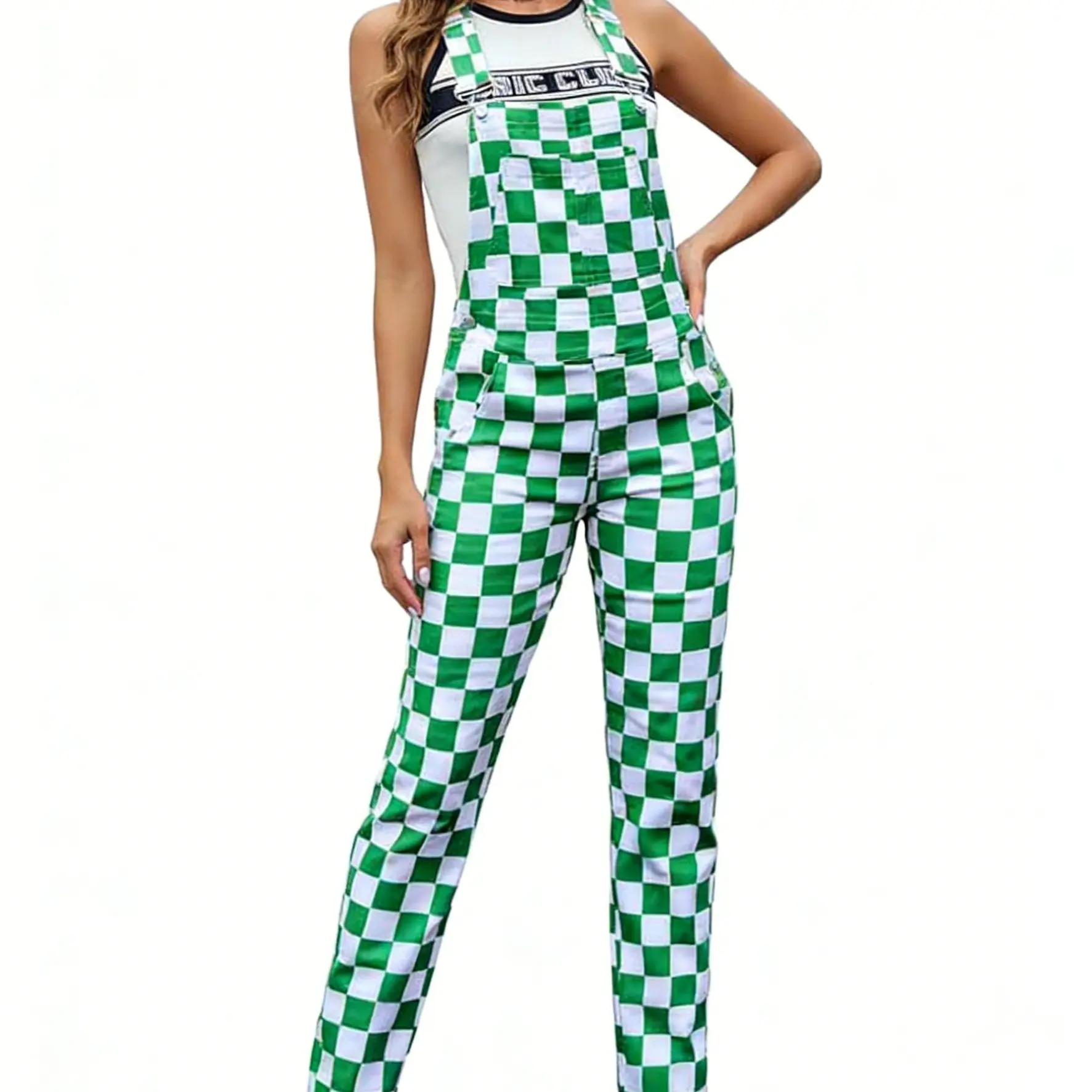 Green checkered