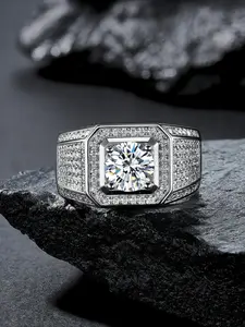 Father's Day Mother's Day Gifts, Big Male Rings, Niche High-end Sense Chilled Full Diamond Rings, Elegant Light Luxury Rings, Jewelry Men's Rings