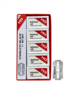 ST-301 Stainless Steel Double Edge Razor Blades - 100 Count Bulk Pack (10x10)