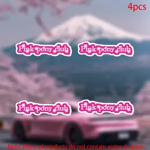 My Little Pony Stickers, Durable Vinyl Car Decals for Doors Windows Laptops Furniture Bumpers, 4pcs Set, Cute Cartoon Design