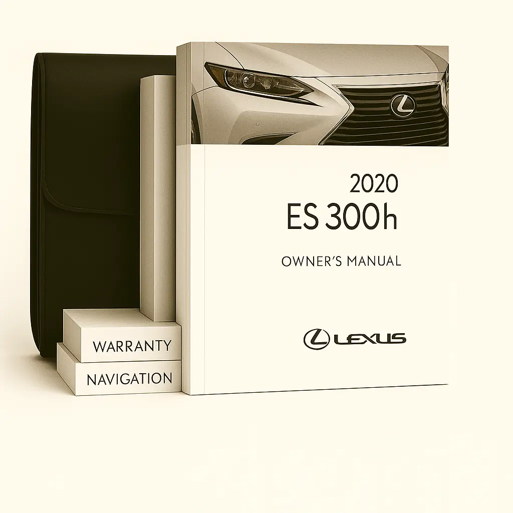 2020 Lexus ES 300h Owners Manual - Complete Set