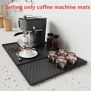 Silicone Coffee Mat, Absorbent Non-Slip Pad, Bar Counter Mat, Foldable Coffee Accessory, Drainage Design, Suitable for Espresso Machines, Kitchenware, Coasters
