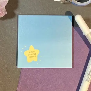 Good Noodle Star Sticky Note| Good Job Sticky Notes, Gradient Sticky Note, Kawaii Sticky Note, Gold Star Post it Notes, Cute Sticky Notes