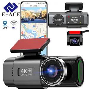 4K Dashboard Camera with GPS Tracking, Wi-Fi and APP Control, 170° Wide Angle, Night Vision, Parking Mode, Loop Recording,no TF/SD card.