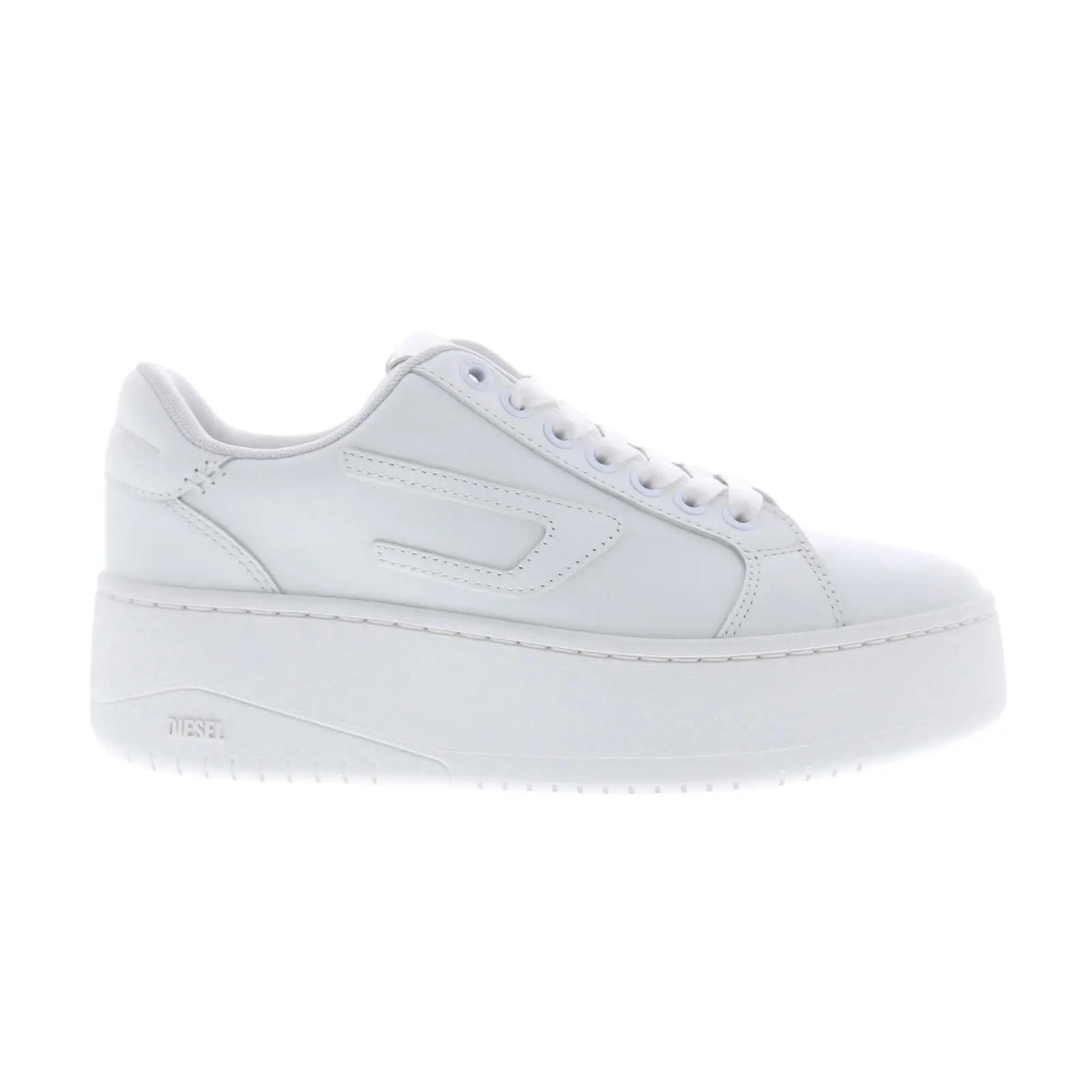 Diesel S-Athene Bold X Mens White Leather Lifestyle Sneakers Shoes