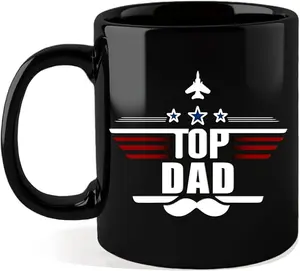 Top Dad Mug 11Oz, Dad Christmas Gifts from Son Daughter, Worlds Best Father Mug, Dads Fathers Day Birthday Gift Christmas Gifts, Dads Coffee Cup