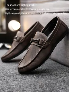 Men's Business Solid Color Slip on Dress Shoes, Low Heel Shoes for Work Office Formal Occasion, Comfortable PU Leather Daily Loafers, Business Casual Shoes