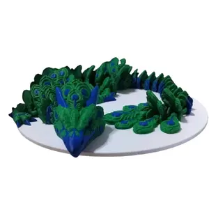 Peacock Articulated Dragon - 3D-Printed, Poseable, Peacock-Inspired, Durable PLA, Unique Gift, Fantasy Fan & Collector's Item CinderWing3d  design