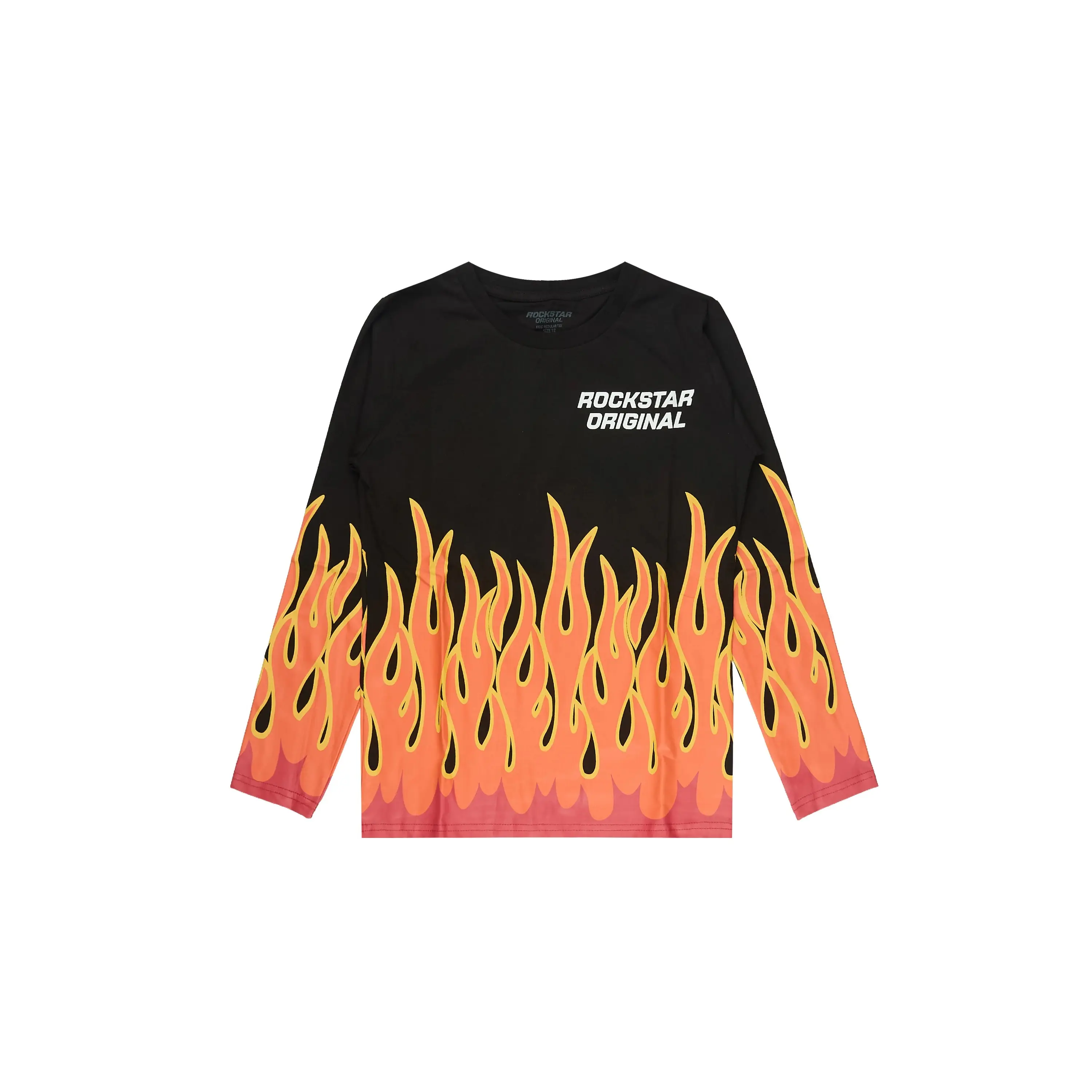 Boys Roeland Black Graphic Long Sleeve T-Shirt