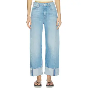 MOTHER The Half-pipe Ankle Cuff Fray Jeans in Last Bite