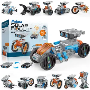 12-in-1 Solar Robot Kit, STEM Building Kit Toys for Kids 8-12, DIY Science Experiment with Solar Panel & Battery Power, Birthday Gifts for Boys Girls