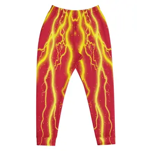 Yellow/Red Lightning Men's Joggers