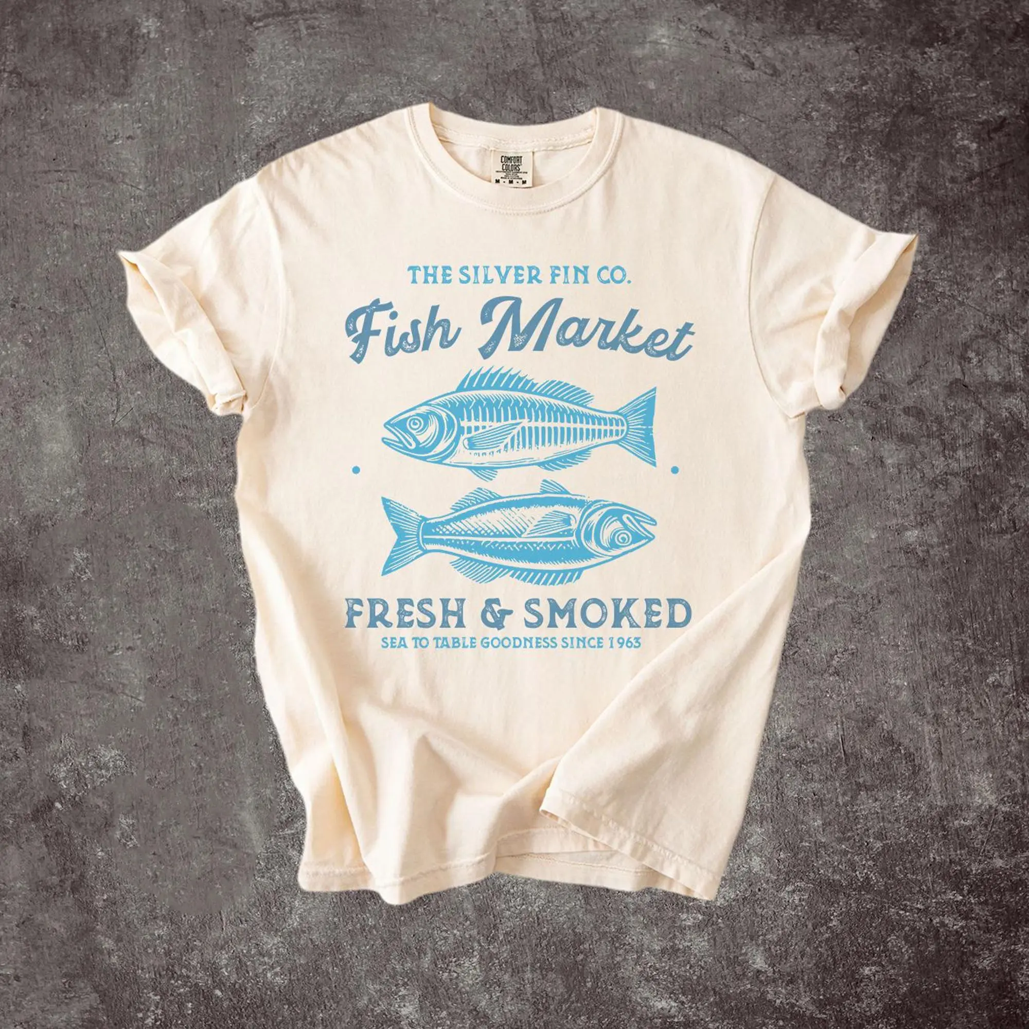 Comfort Colors Vintage Sardines TShirt, Tinned Fish Shirt, Screenprinted Shirt, Baggy Oversized T, Vsco Girl Hoodie, Retro Fisher Shirt
