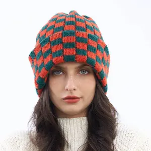 No.1 New Korean Style Ins Face-Showing Lambs Wool Autumn and Winter Wild Warm Couple Knitted Hat Big Head Circumference Hat Fashion